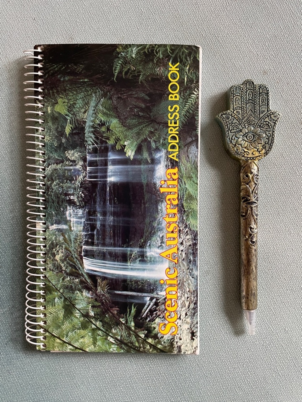 Vintage Spiral Phone + Address Book Scenic Australia 1980s
